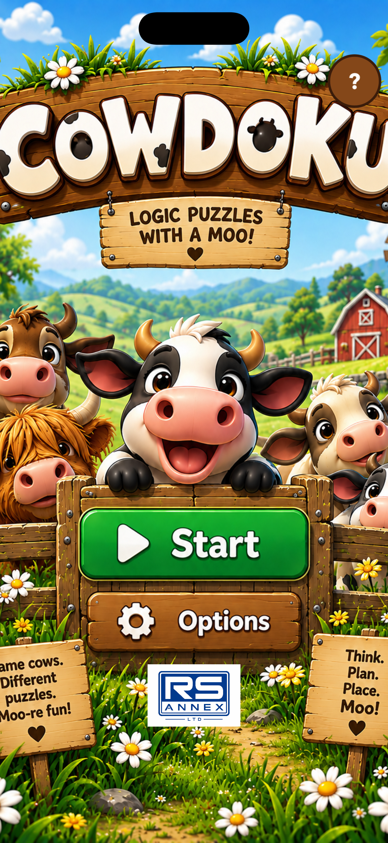 Cowdoku title screen